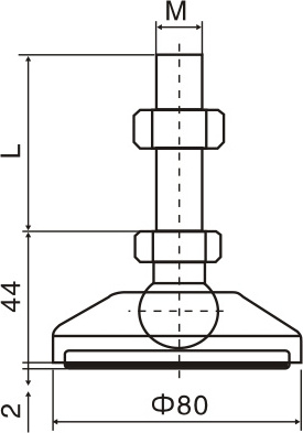 HArticulated feet heavy equipment leveling feet zinc plated Swivel Adjustable Foot machine  conveyor component