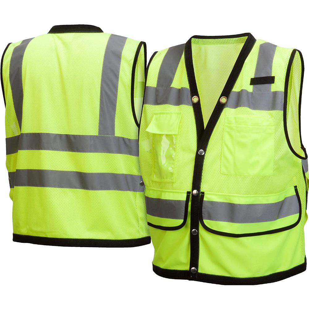 Custom Logo Pocket Work Construction White Safety Vest Safety Jackets Personalized Safety Vest With Pockets