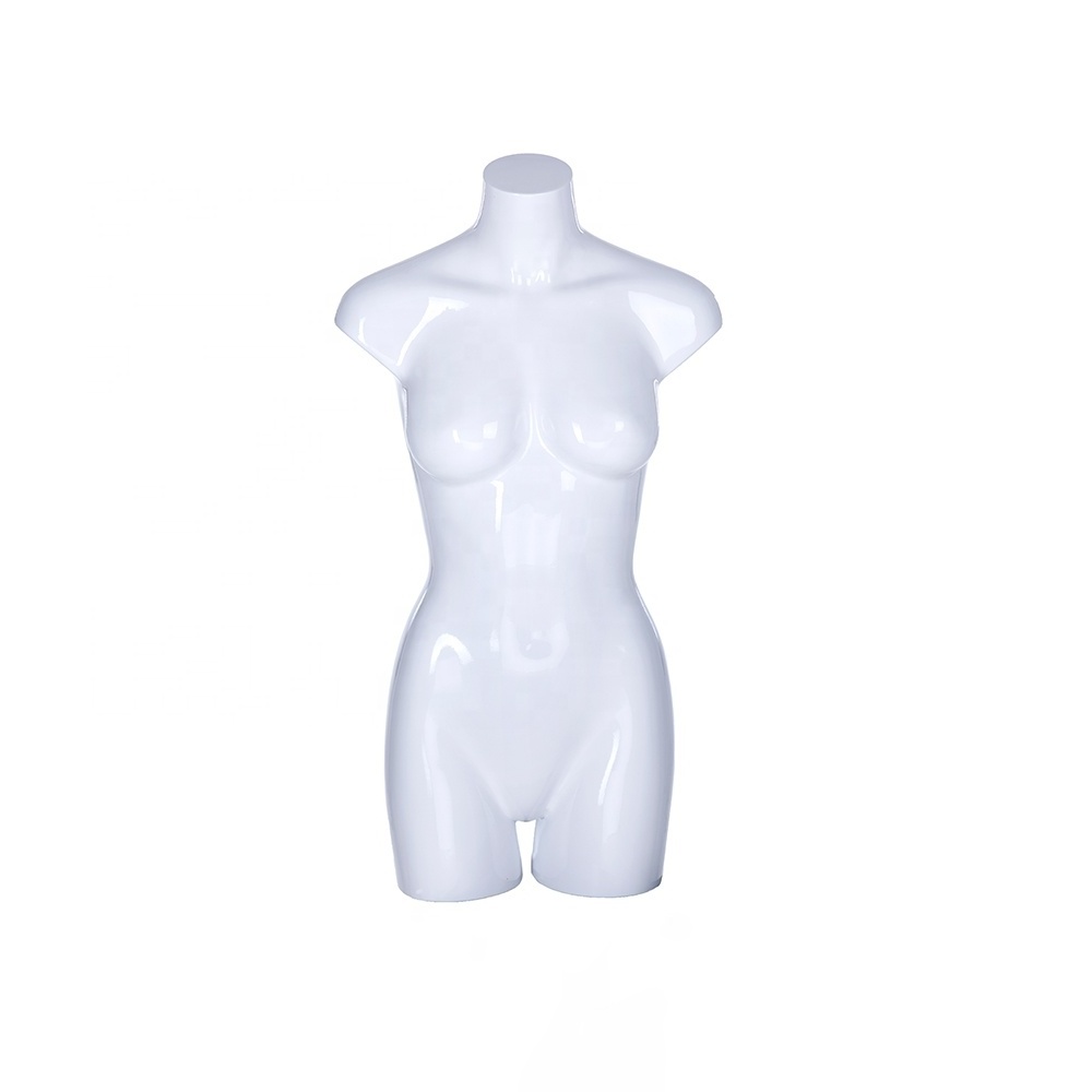 Cheap Plastic Female Half Body Mannequin Half Upper Body Mannequin Half Bust Mannequin