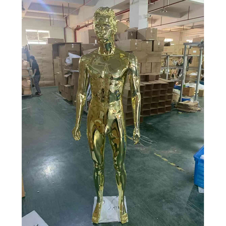 Beautiful Full Body Golden Chrome Mannequins Dummy Colorful Female Gold Mannequin