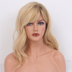 H5 Fiberglass mannequin head for  wig display female head mannequin with shoulder