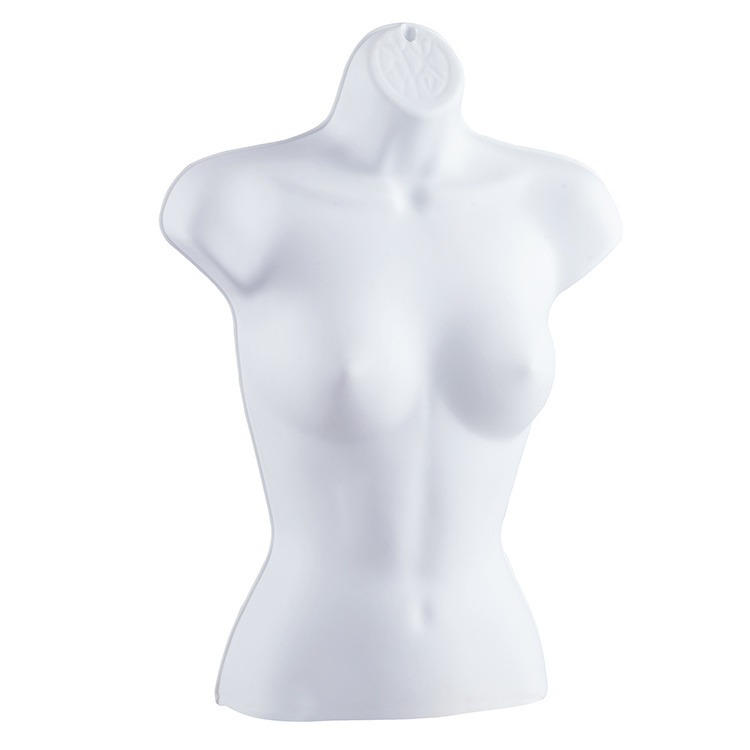 Bikini Swimwear Female Plastic curvy mannequin torso with hanger