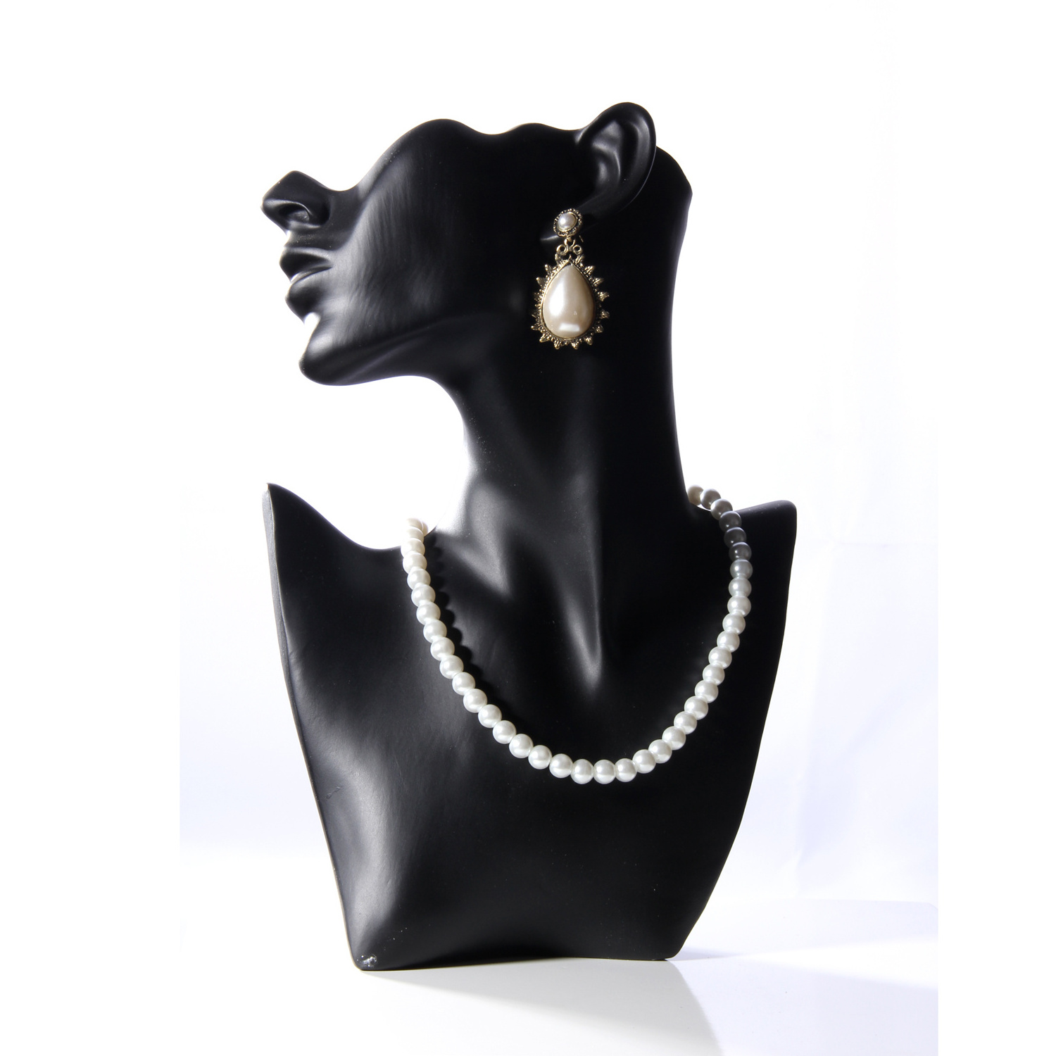 Bust Mannequin Wear Earrings Necklace Display Torso Female Plastic Bust mannequin H1080