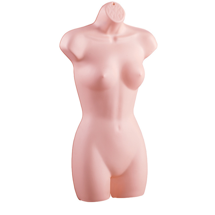 Bikini Swimwear Female Plastic curvy mannequin torso with hanger