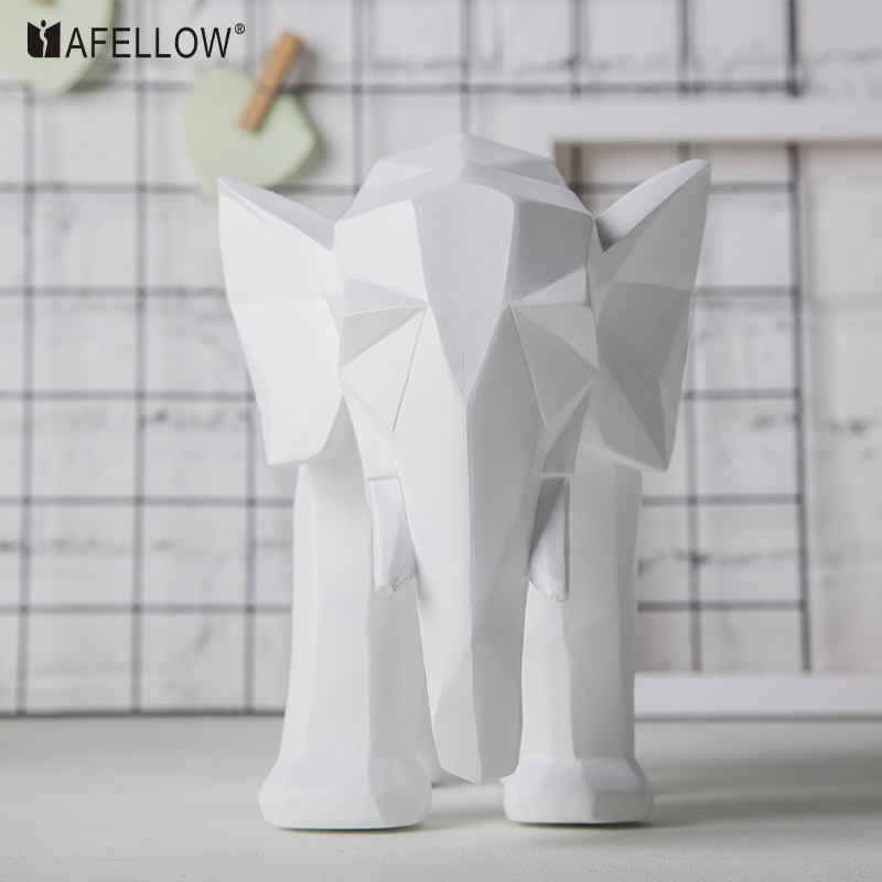 Cheap Fashion Resin White Small Elephant Statue Abstract Sculpture on Sale