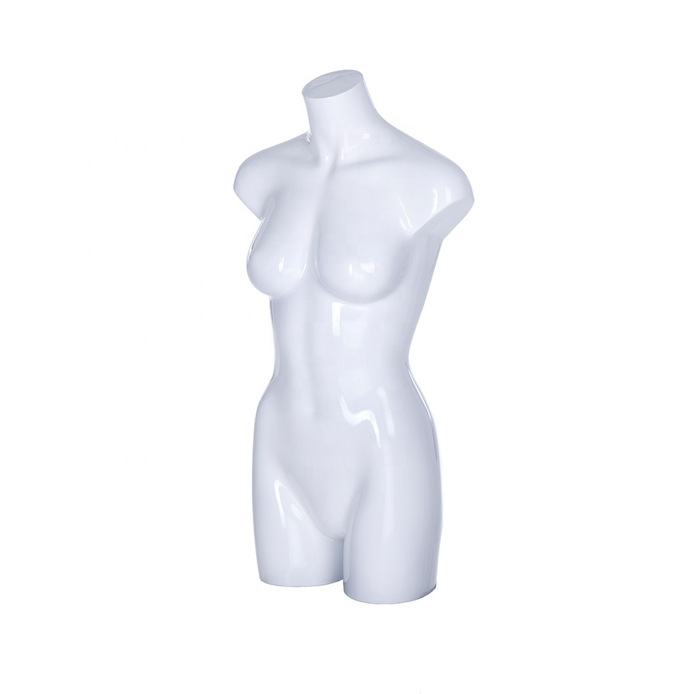 Cheap Plastic Female Half Body Mannequin Half Upper Body Mannequin Half Bust Mannequin