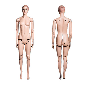 FM01 Woman Fiberglass Mannequin Female Flexible Mannequins Doll Adjustable Robot mannequin doll for Sale