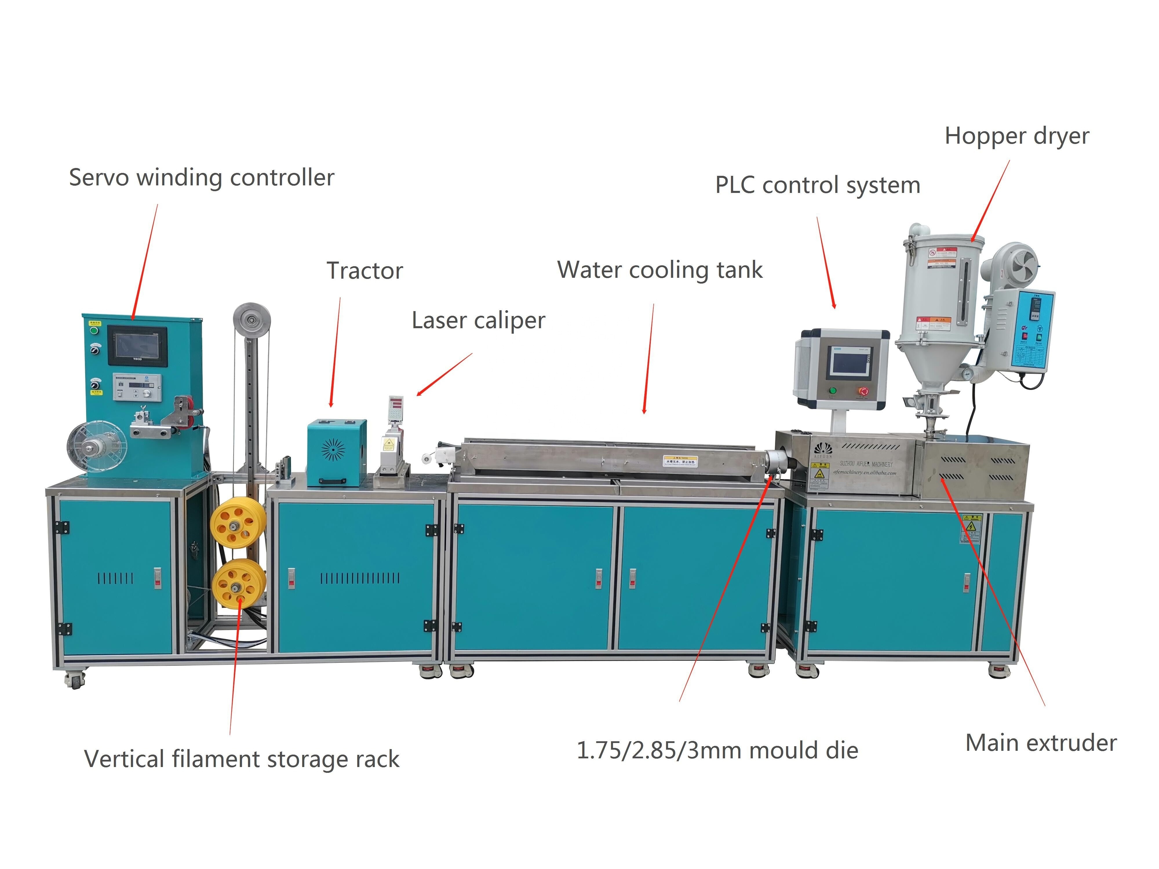 3-5kg/h Lab mini desktop PEEK PETG Carbon fiber 3D printing filament extruding machine making machine extruder