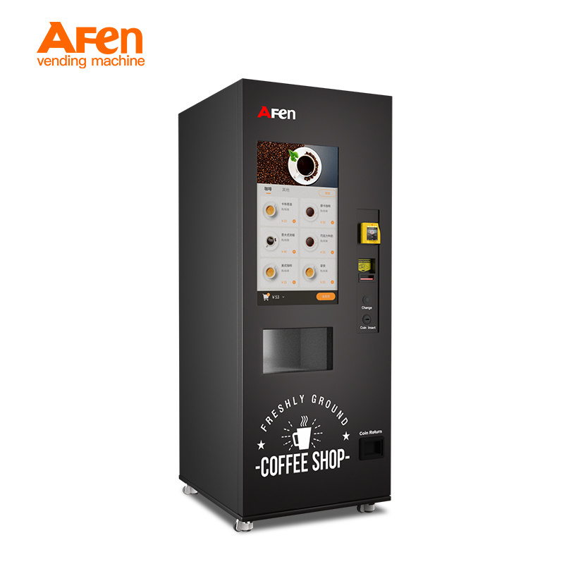 AFEN Instant Drink Vending Commercial Beverage Multi-flavors Cup Coffee Vending Machines Italy with Credit