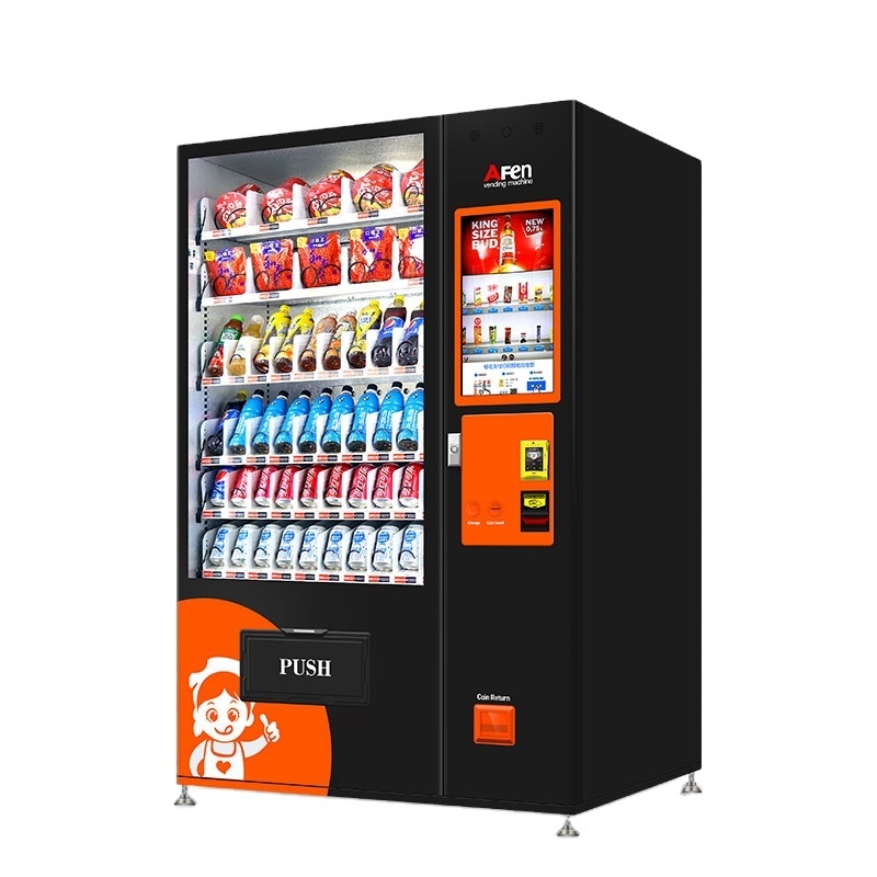 AFEN Touch Screen WiFi Self Service Combo Drink Vending Machine with Bill Acceptor  Distributeur Automatique De Boisson