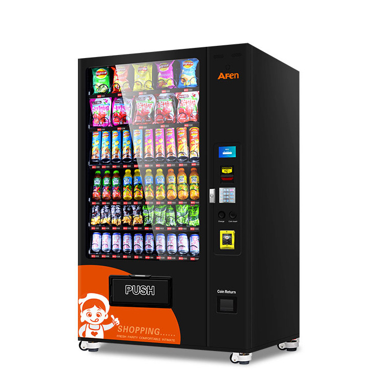 AFEN New Style Vending Machine Cash Payment Keyboard Drinks And Snack Vending Machine