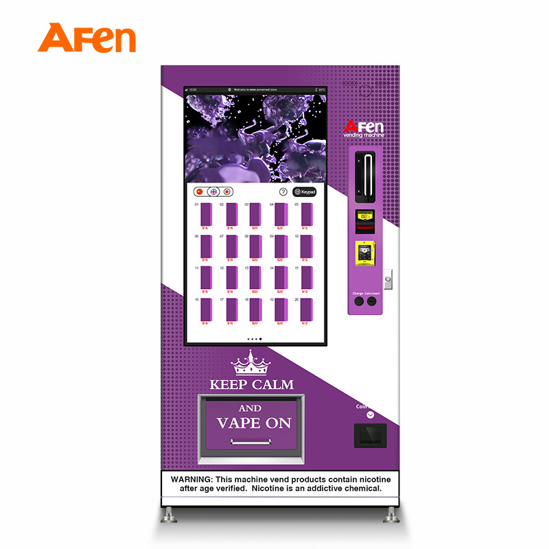 Afen New Multi Language Beer Alcohol Wine Vending Machine Large Touch Screen Age Recognition vending Machine With Elevator