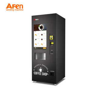 AFEN Automatic Hot Fresh Ground Smart Coffee Vending Machine with Cash Coin Acceptor Credit Card