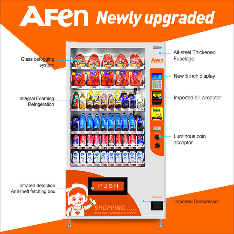 Afen China Vending Machine Manufacturer Convenient Store Vending Machines For Food And Drinks Snacks