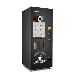 AFEN Coffee Bean To Cup Fresh Brew Ground Auto Coffee Vending Machine