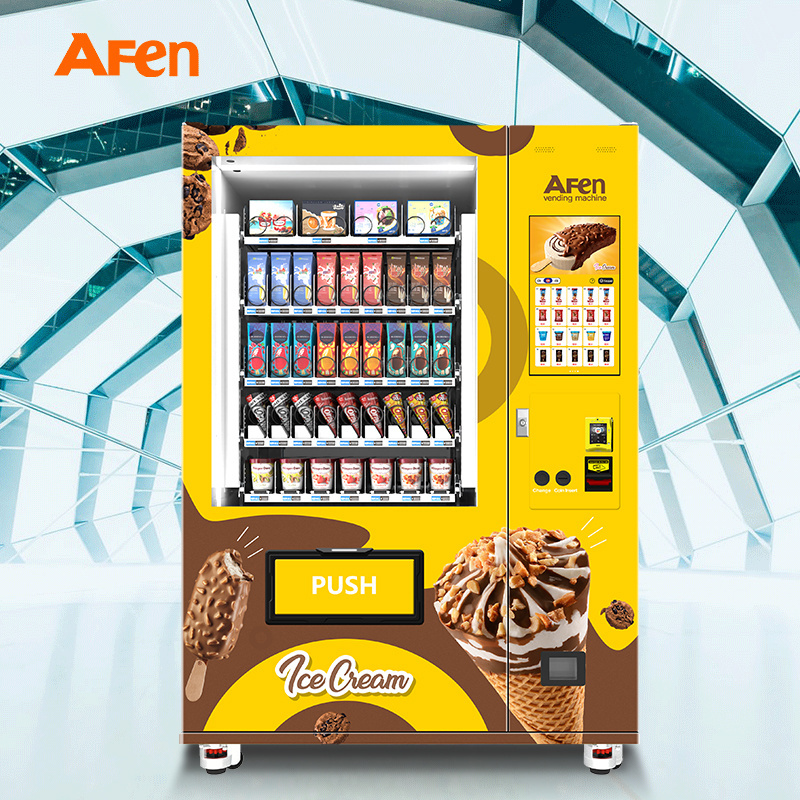 AFEN Adjustable Temperature Ice Cream Frozen Meat Yogurt Food Frozen Vending Machine