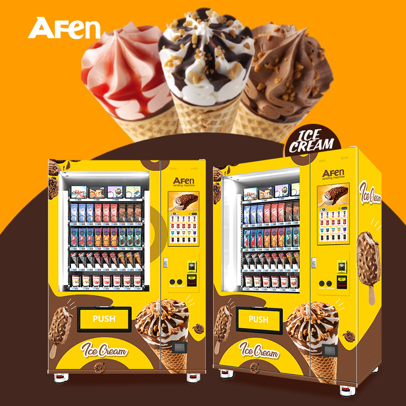 AFEN Adjustable Temperature Ice Cream Frozen Meat Yogurt Food Frozen Vending Machine