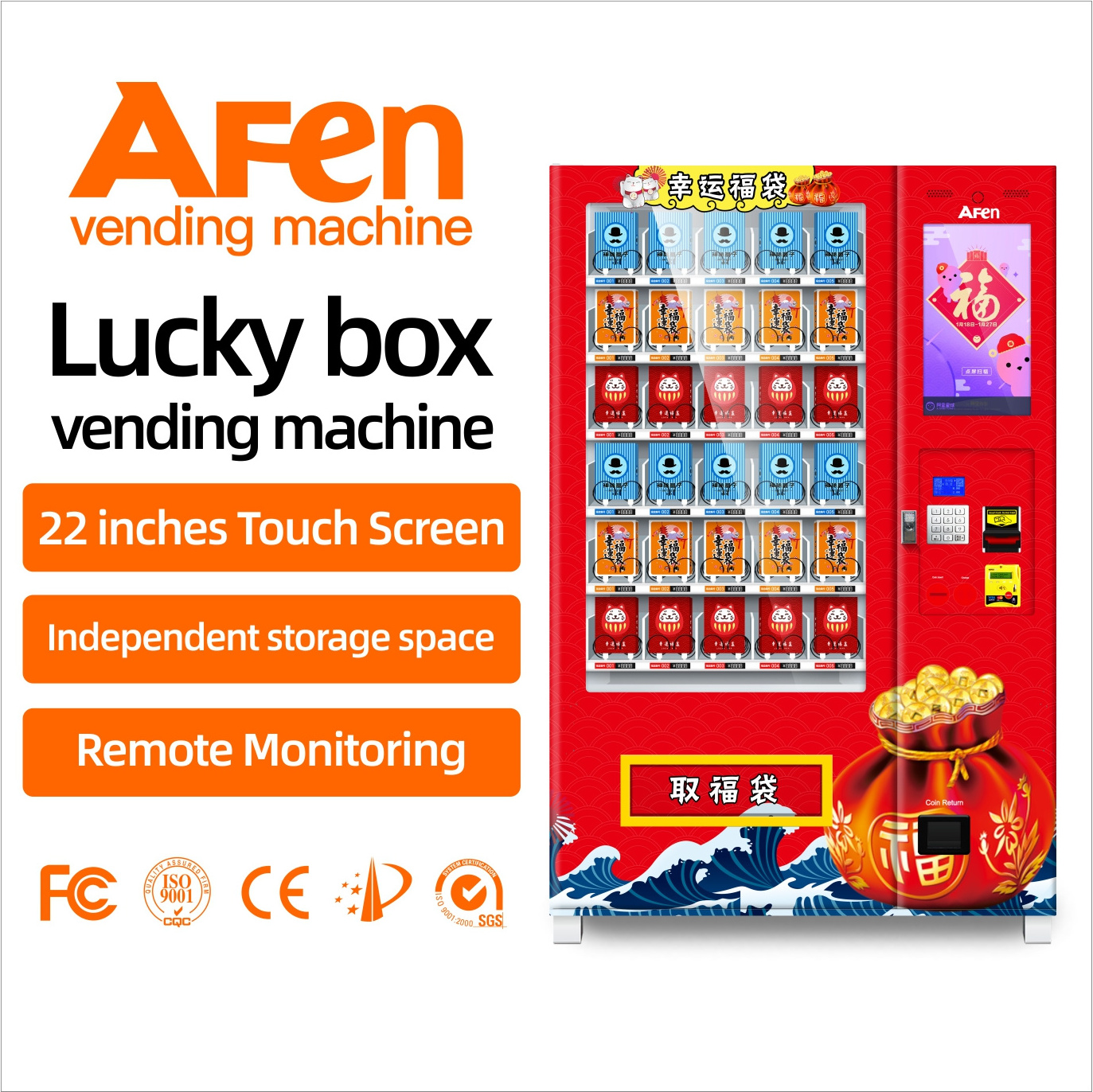 AFEN 24 Hours Self-Service Gifts Lucky Happy Box Vending Machine For Sale