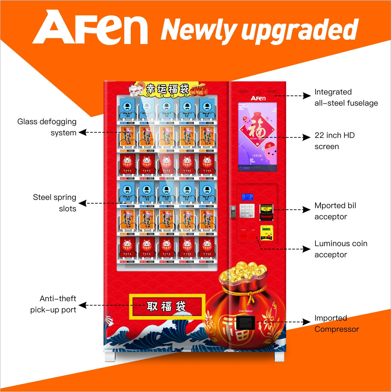 AFEN 24 Hours Self-Service Gifts Lucky Happy Box Vending Machine For Sale