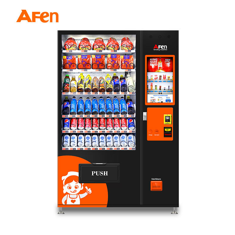 AFEN Touch Screen WiFi Self Service Combo Drink Vending Machine with Bill Acceptor  Distributeur Automatique De Boisson