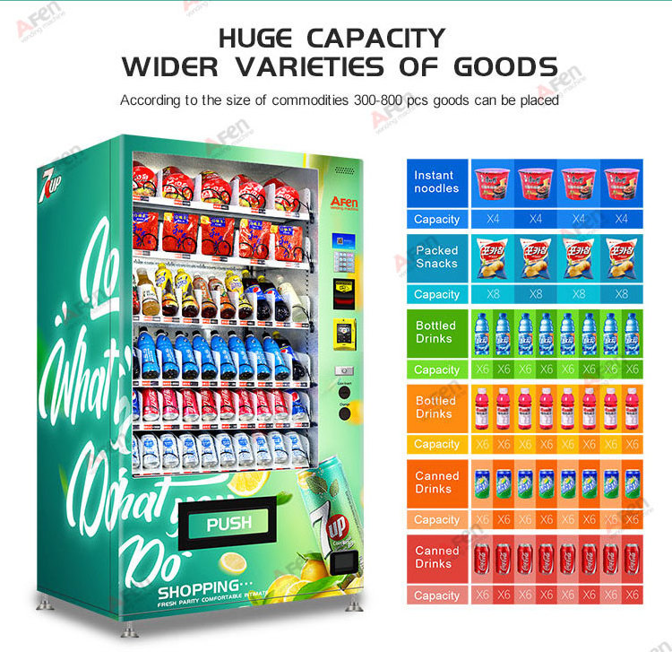 Afen China Vending Machine Manufacturer Cheap Custom Touch Screen Vending Machine For Foods And Drinks