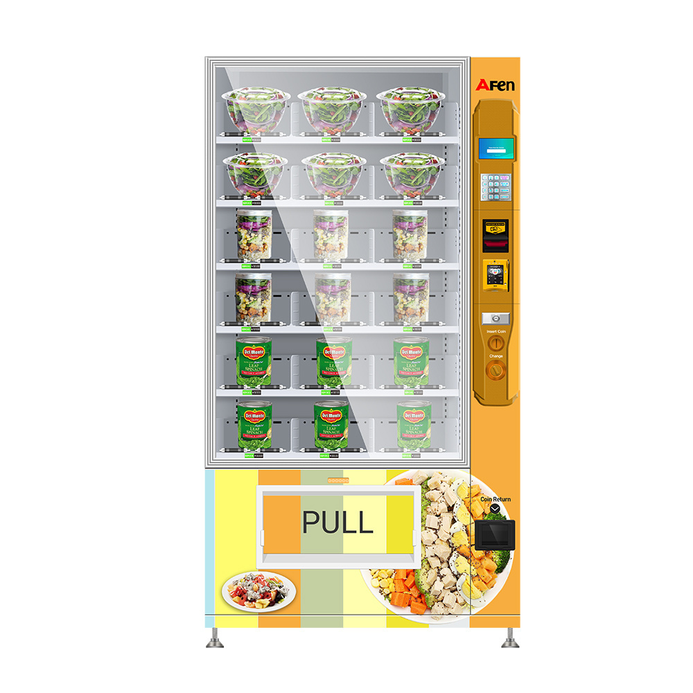 AFEN Automatic Lift System Smooth Delivery Low Temperature Cupcake Vendor Cup Cake Vending Machines