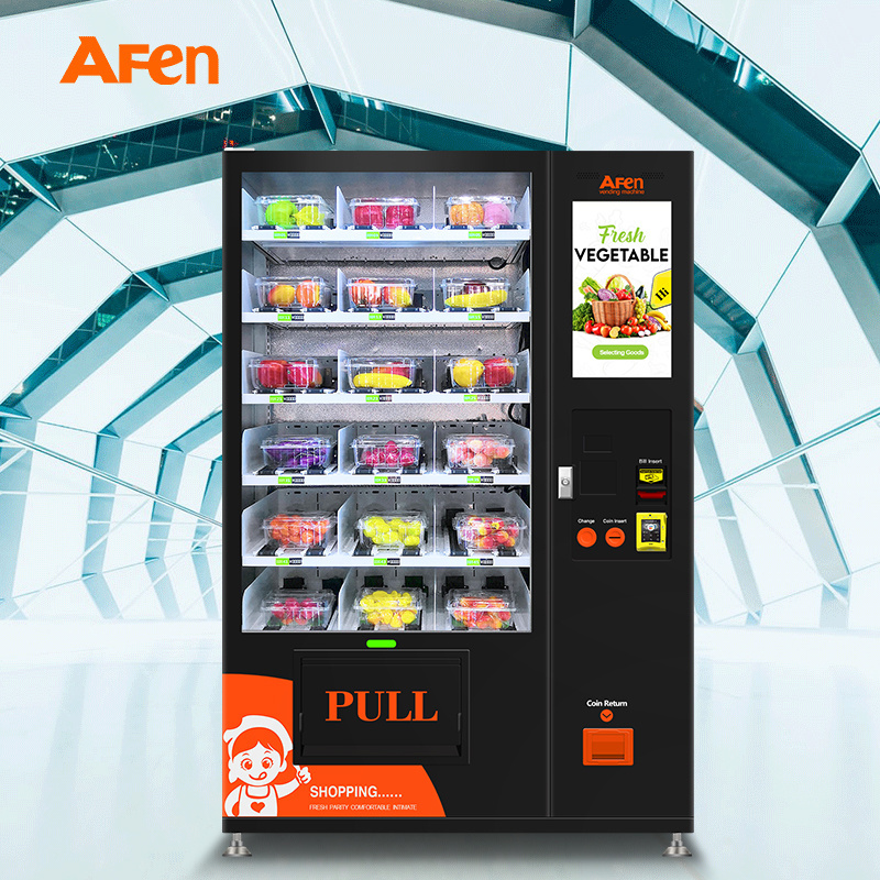 AFEN Upgraded Elevator Glass Bottle Vending Machine With Lift System