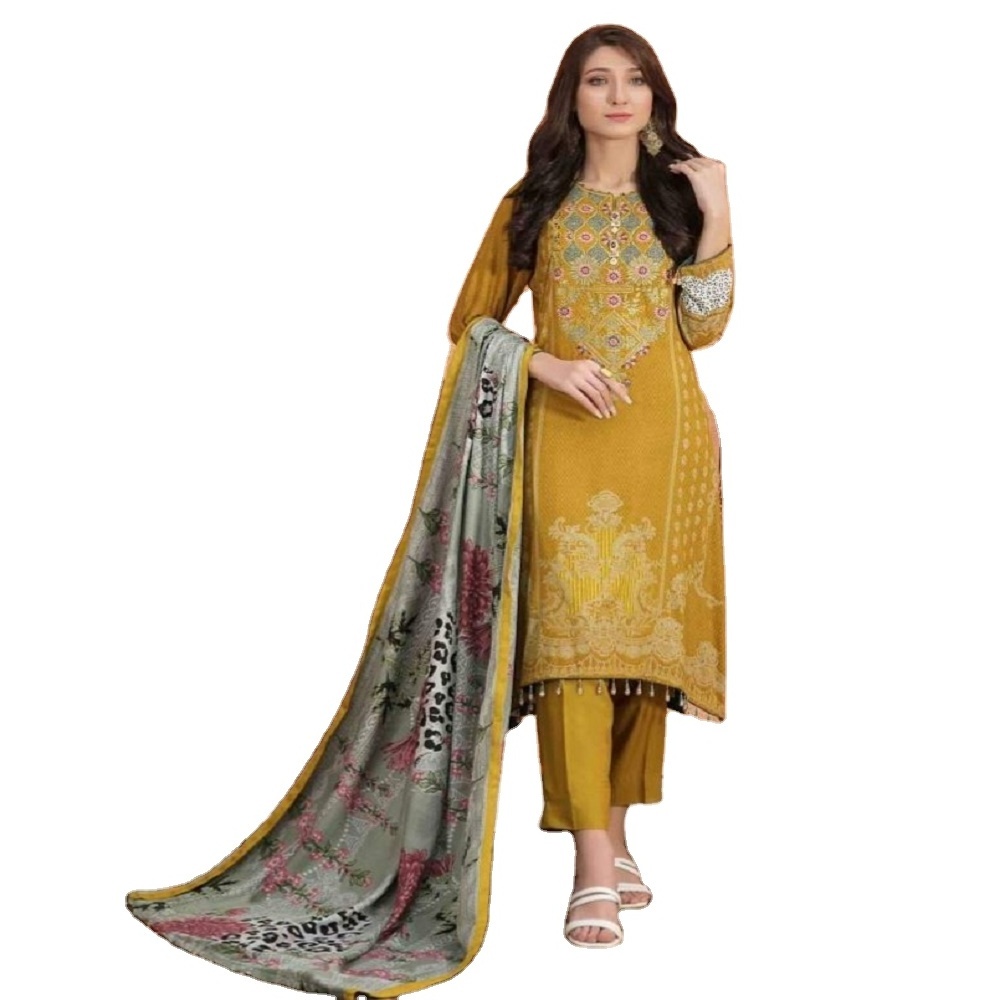 Linen 3 Piece Suits for women with beautiful Designs Daily Wear casual wear and party Wears by Tawakkal Volume MOIRA