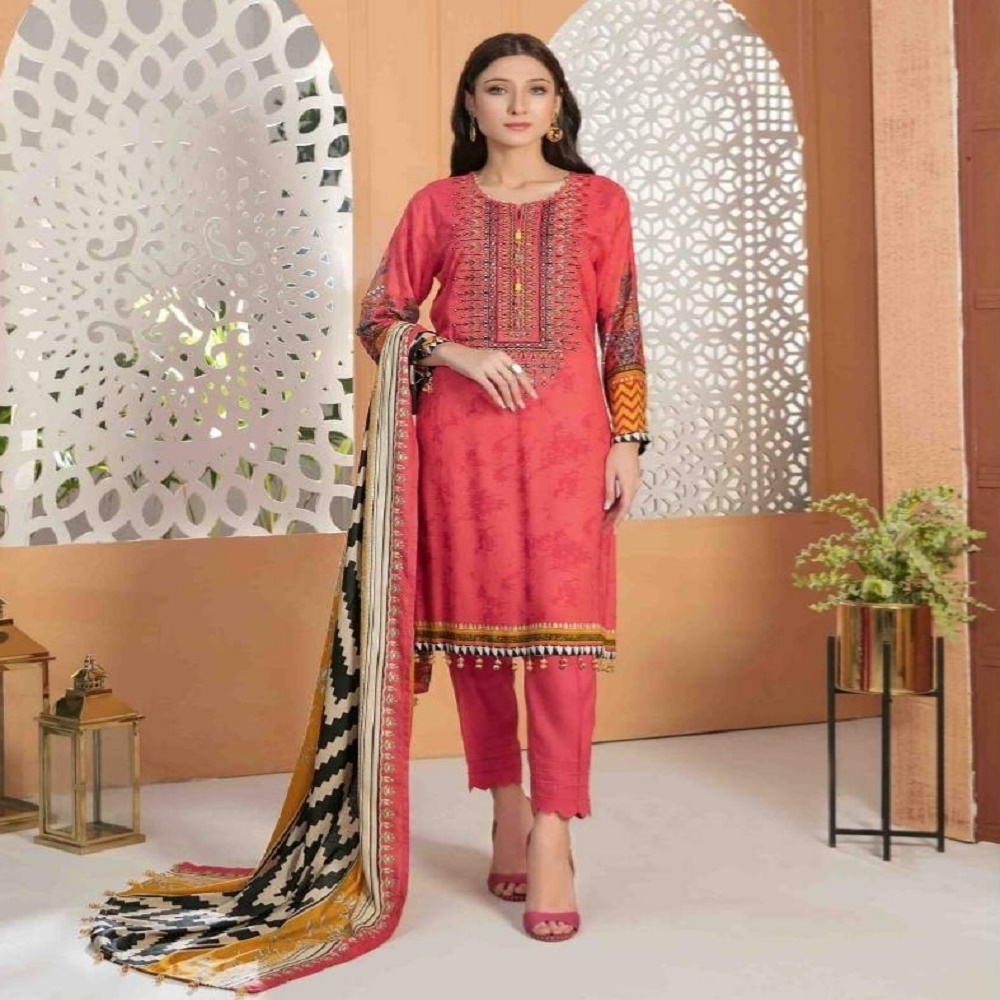 Linen 3 Piece Suits for women with beautiful Designs Daily Wear casual wear and party Wears by Tawakkal Volume MOIRA