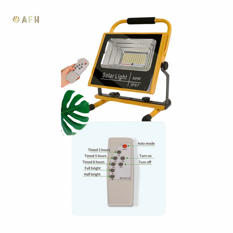 Hot Sell Portable IP67 High Brightness Powered Rechargeable Remote Control Outdoor LED Emergency Flood Light