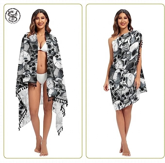 Wholesale Samoan Sarongs Tribal Lavalava Sarong Floral Print Multi Wear Swimsuit Wrap Plus Size Beach Sarong Cover Up for Women