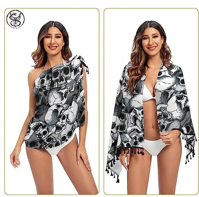 Wholesale Samoan Sarongs Tribal Lavalava Sarong Floral Print Multi Wear Swimsuit Wrap Plus Size Beach Sarong Cover Up for Women