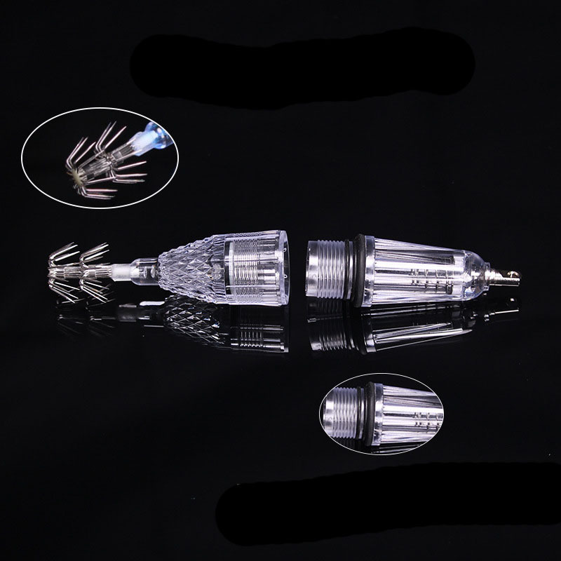 12cm 17cm 5AA Battery LED Squid Lure Lamp Sea Fishing Squid Octopus Cuttle Umbrella Hook Deep Drop Attracting Fishing Light