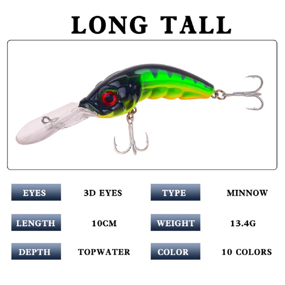 Shrimp lure crank lure plastic bait 10cm 13.4g factory direct sale hard lure