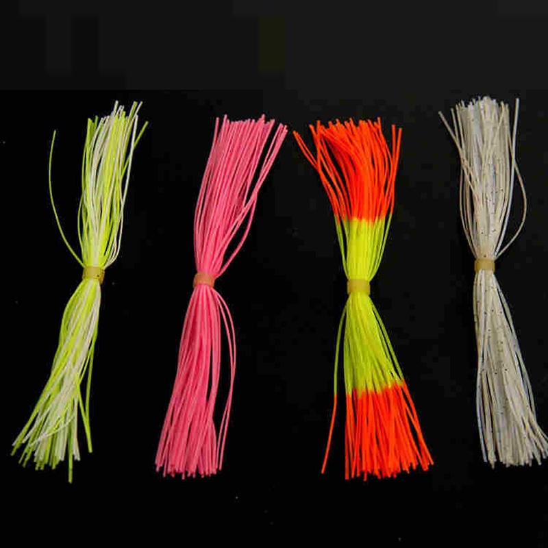 13cm Barred Color Baitfishi Silicone Skirts Pearl Flake DIY Spinner Rubber Thread   Fly Bait Squid Tying Materials