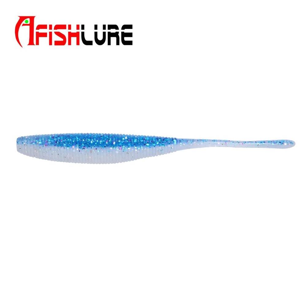 Afishlure soft bait 100mm 3.7g Straight tail Soft Fishing Lure Silicon Bass lure Swim bait