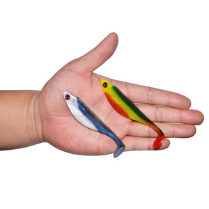 T Tail Manual Rubber Soft Bait 100mm 7.5g 3pcs 4 Colors Handmade Baits Bass Pike Swim Plastic Shad Lure