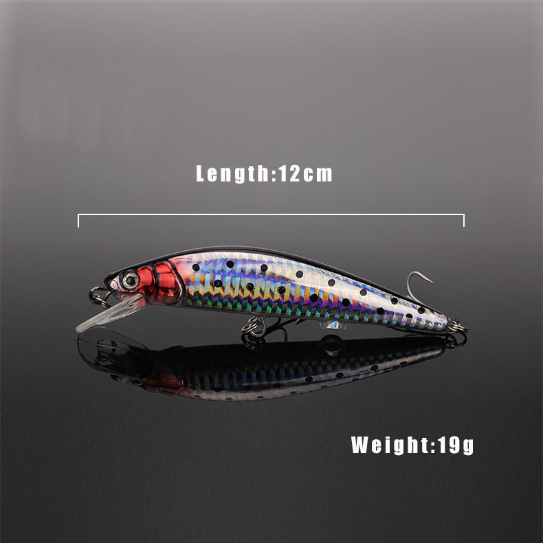 120mm 19g USB Rechargeable Electric Hard Minnow Lure  Fishing Lures Flashing Twitching Hard Bait Electric Hard Minnow Lure