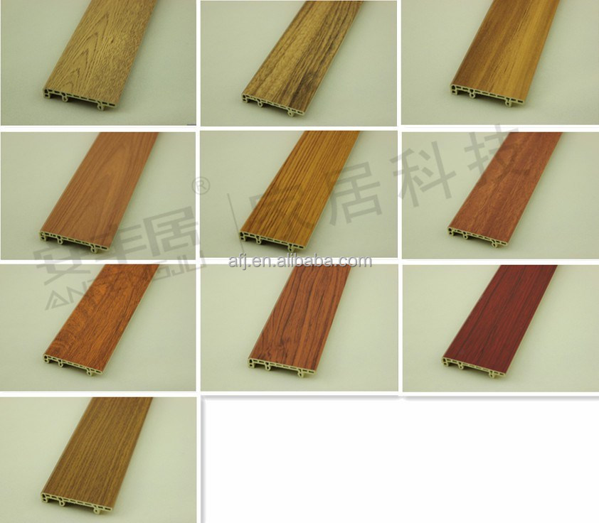 plastic polystyrene WPC flooring accessories waterproof skirting board