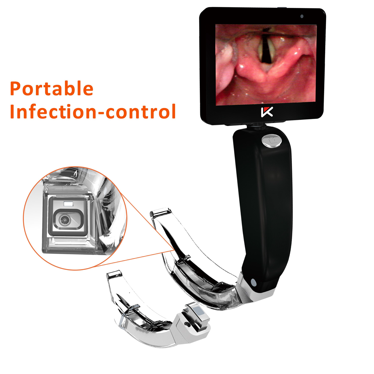 Adult and pediatric laryngoscope video laryngoscope disposable fiber optic video laryngoscope equipment set for adult child