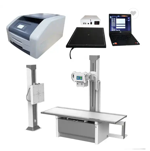 new High frequency 630mA 50kV digital chest x ray machine with bed type for medical diagnosis