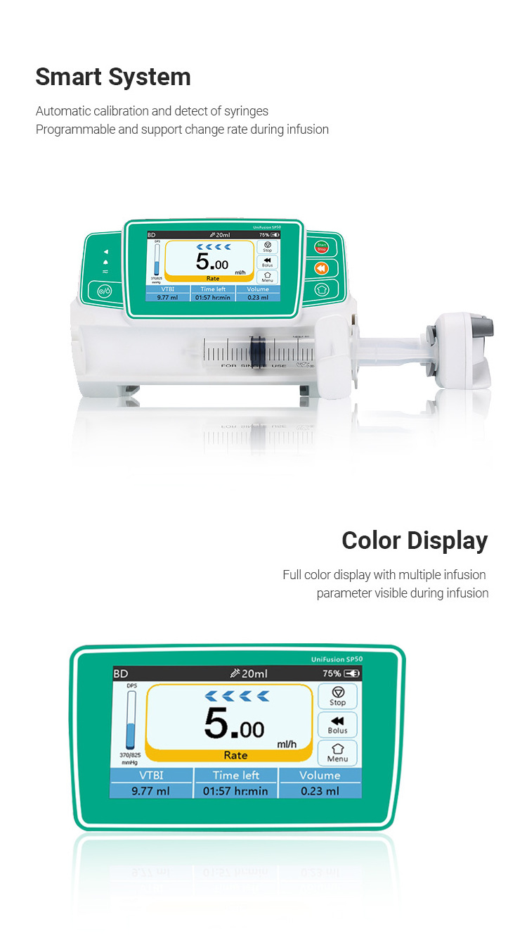 Hospital Medical IV Infusion Pump Single/dual Channel electronic infusion pump