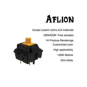 AFLION 63G pc Transparent shell pom stem 2stage 20mm spring  Shadow keyboard  tactile switch for gamer