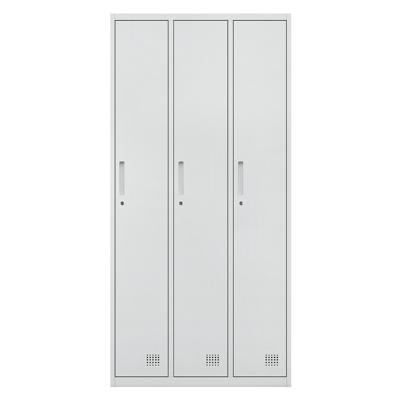 Top ranking Steel Locker Cabinet 3 Door Wardrobe Clothes Hanging Storage Armoire Wardrobe For Bedroom storage Container