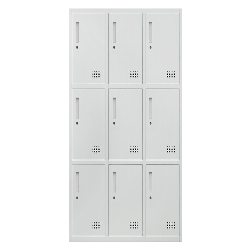 Top ranking Steel Locker Cabinet 3 Door Wardrobe Clothes Hanging Storage Armoire Wardrobe For Bedroom storage Container