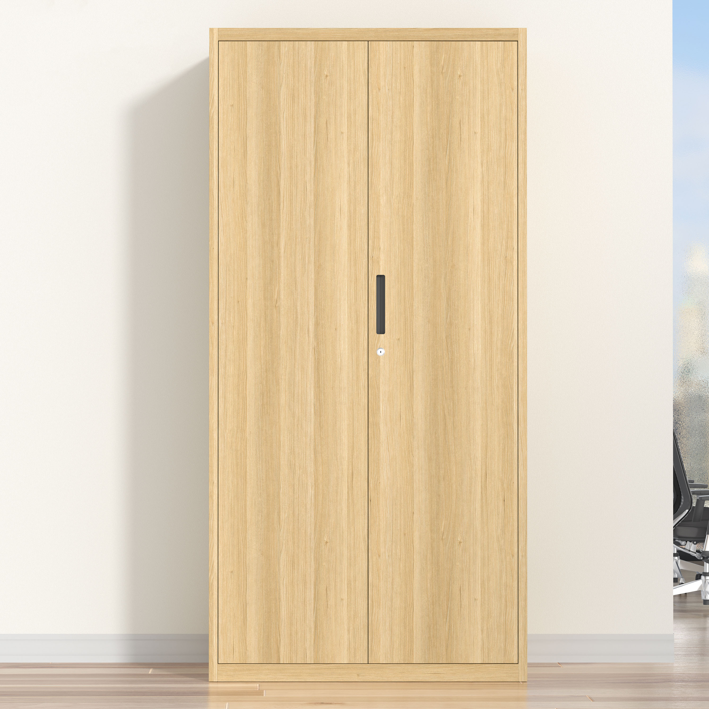 High quality Cherry wood grain texture furniture steel locker combination lock wall wardrobe designs metal lockers gym storage