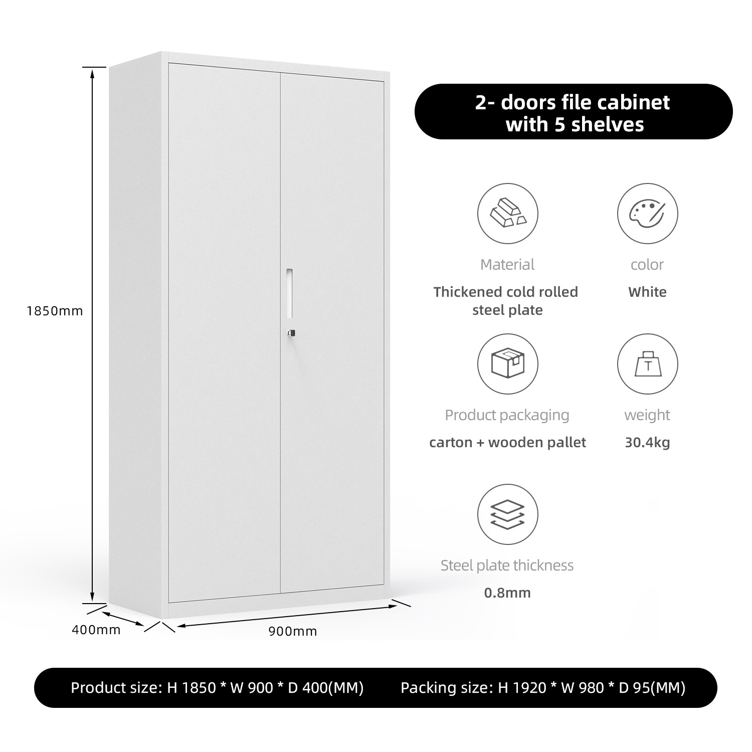 China Prime Supplier Swing door office cupboard heavy duty metal storage cabinet for school office commercial filing storage