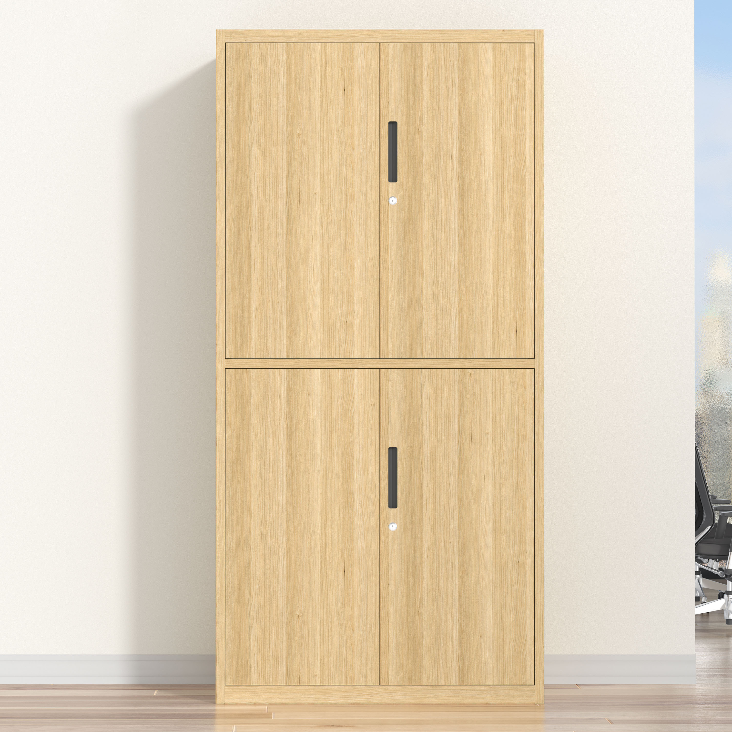 High quality Cherry wood grain texture furniture steel locker combination lock wall wardrobe designs metal lockers gym storage