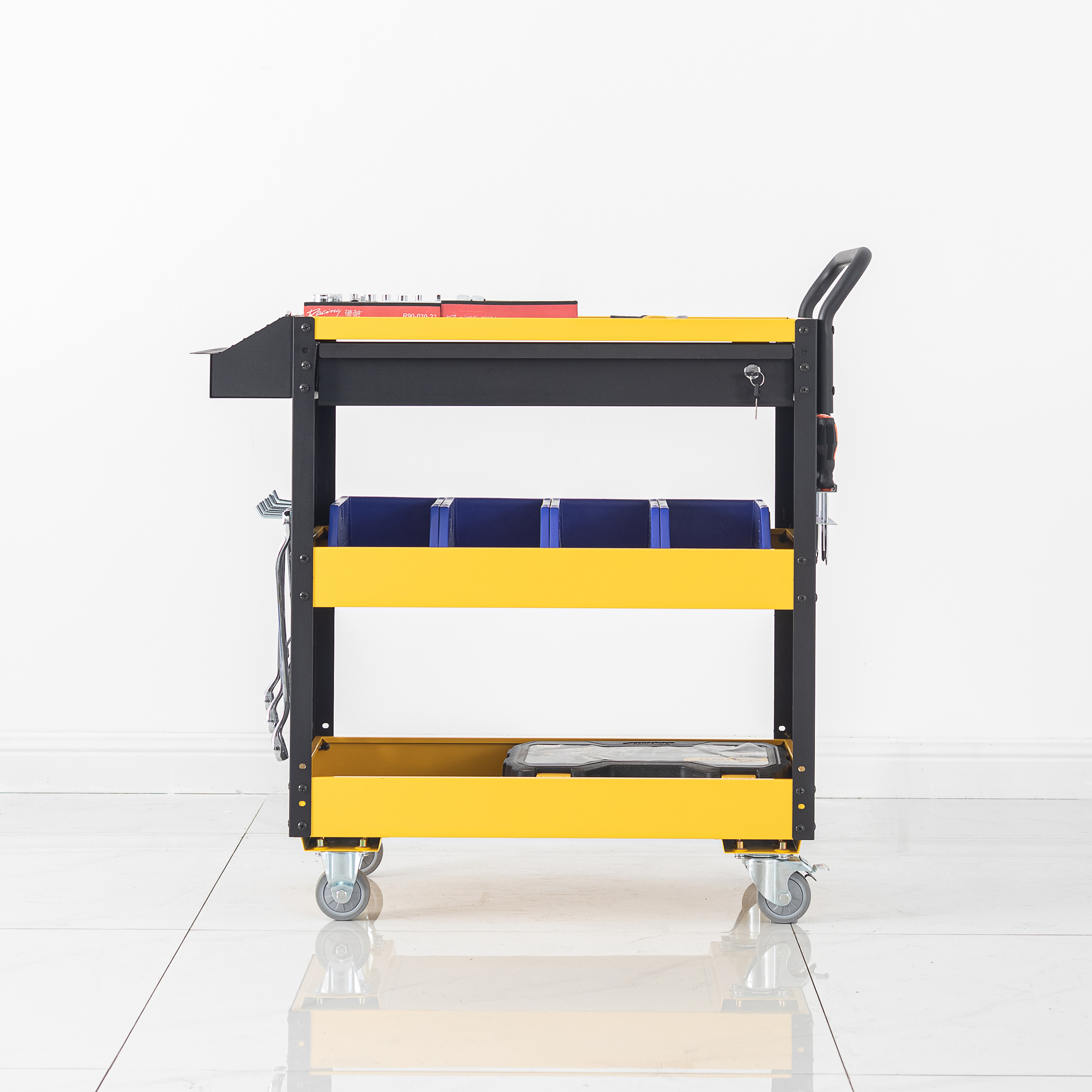 Sourcing Factory Multifunctional tool cart Utility Tool Cart Rolling Mechanic Tool Cart Storage Organizer for Warehouse Garage