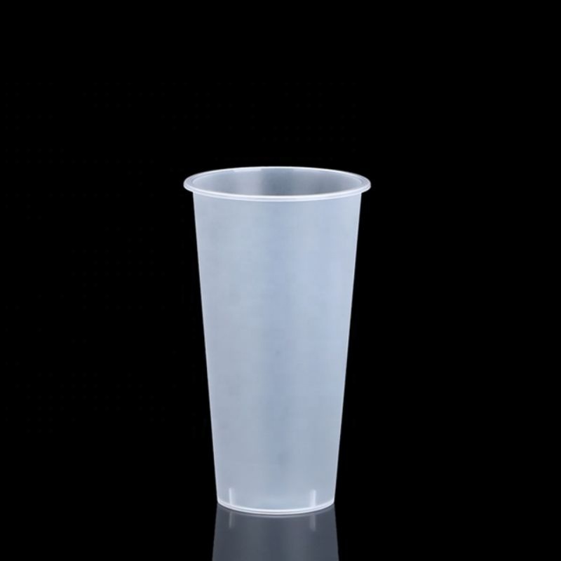 PP Cup With Straw Hard Cups Bubble Tea 700 500 500Ml Boba Plastic Glitter China Milk 16 Oz PP Plastic Cup